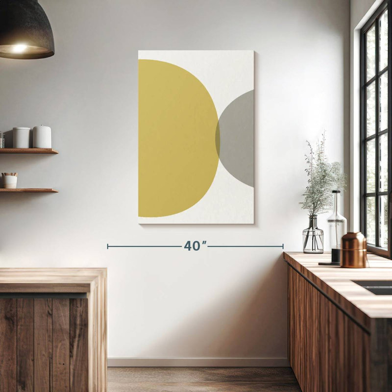Avery cercles abstraits Mid-Century I, H 39 po x l 26 po
