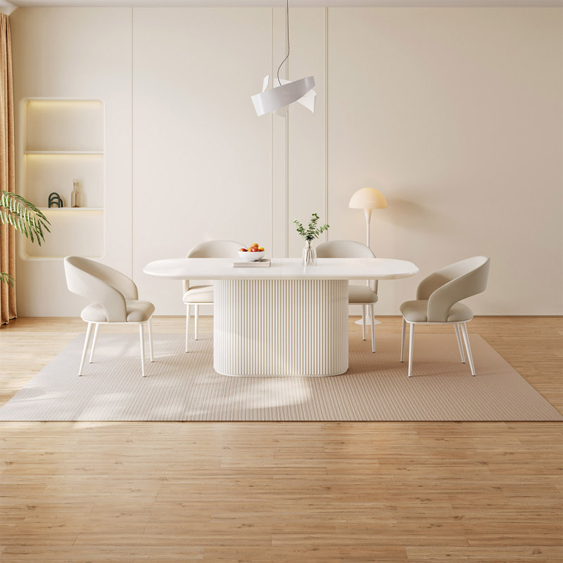 Ensemble de table de salle à manger avec 4 chaises, 29.64" H x 70" W x 39.37" D