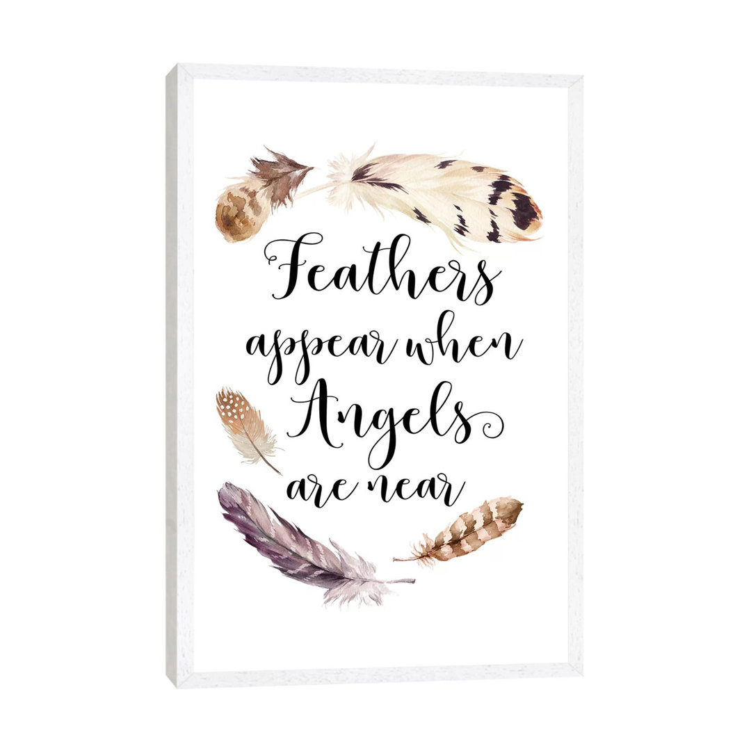 Feathers Appear When Angels Are Near - Print on Canvas