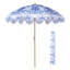 Parasol portable raffiné en bois de hêtre de sable de 6 pi pour une journée à la plage de luxe, un pique-nique chic et glamour, une escapade de fin de semaine - Notre plage, orange-1567279655