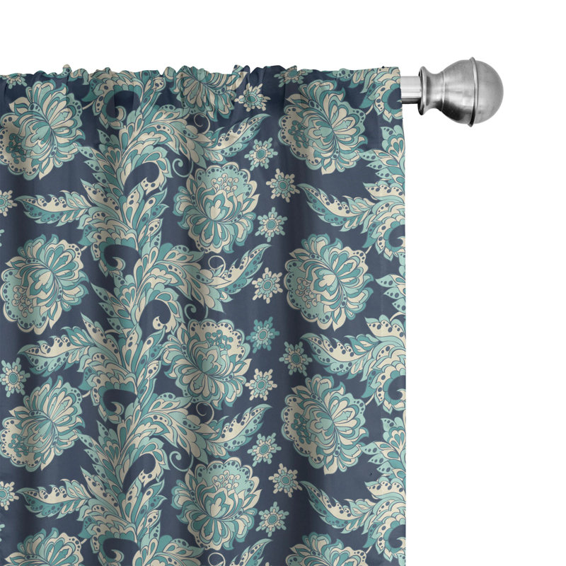 Paire de rideaux semi-transparents avec passe-tringle, 28 po x 63 po