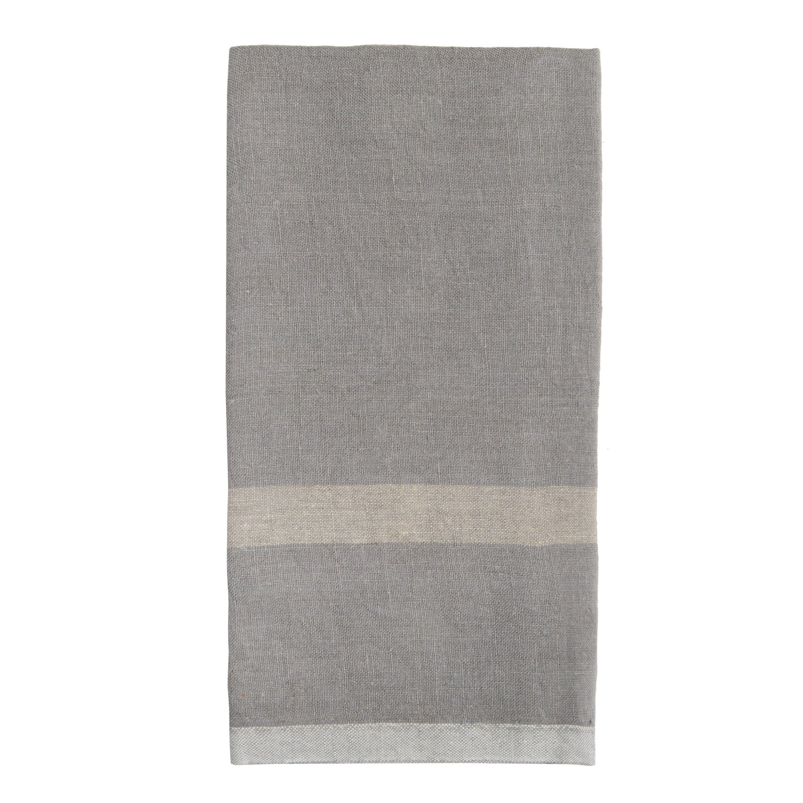 Stripe Tea Towel Kitchen Towel, Gray/Natural