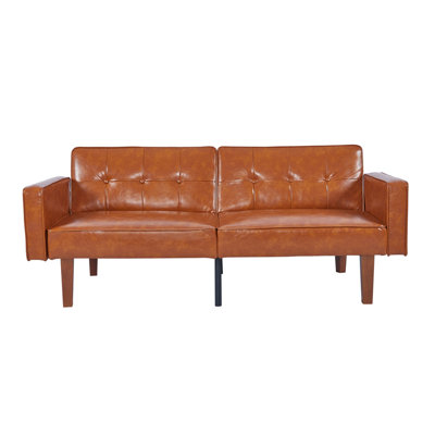Futon Convertible Sofa Bed with Wooden Legs