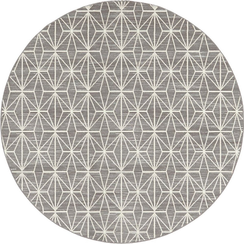 Heights Abstract Indoor Rug, Round 8'