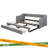 Twin XL Upholstered Daybed With Two Drawers