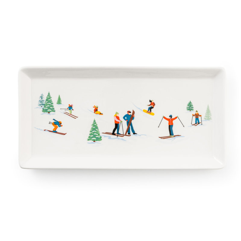 Ski Patrol Rectangular Platter, 13-Inch