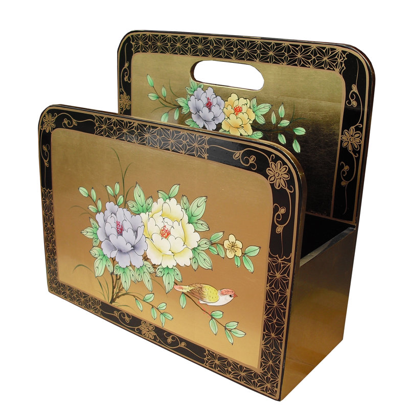 Apollonia Solid Wood Free Standing Magazine Rack