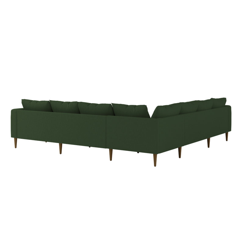 Essential 7-Seat Corner Sectional, Fir Hemp Blend, Dark Brown