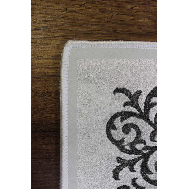 Stylish Hall Carpet (3.3 x 4.9 ft), 100% Polyester, 0.3 in Pile Height | Antibacterial, Non-Slip PVC Dot Underside | Woven Design with 3D Digital Printing | Machine Washable, Perfect for Home Décor & Comfort