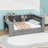 Full Modern Daybed with Trundle and Shelves and Charging Ports-670630521