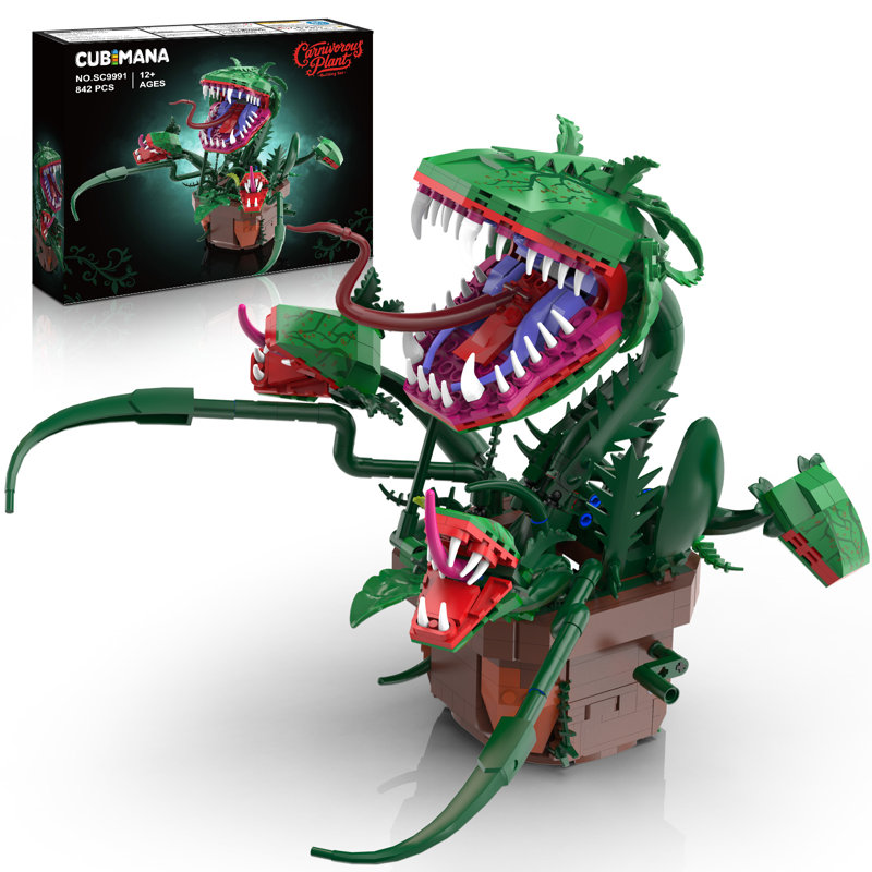 Ensemble de construction Venus Flytrap Gear-Driven, 842 pièces, modèle de plante interactive en mouvement, décoration botanique pour adultes et adolescents de 12 ans et plus