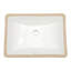 Lavabo de salle de bain rectangulaire encastré en céramique avec trop-plein