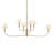 6-Light Classic Shaded Arm Chandelier-111187511-111187515