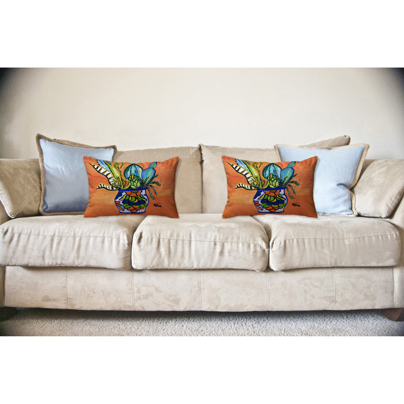 Noncorded Outdoor Rectangular Pillow Cover & Insert, 16" x 20"