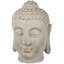 Statue de tête de bouddha spirituelle à méditation antique