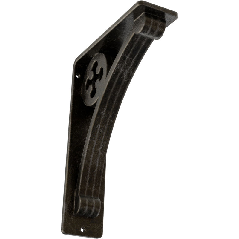 Support en fer forgé Crawley, Argenté antique chaleureux, H 8 po x l 2 po x P 5,5 po