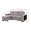 Canapé modulaire moderne en L avec fonction coulissante, canapé-lit convertible, méridienne de rangement, port USB et porte-gobelet pour le salon-588725080-588725081