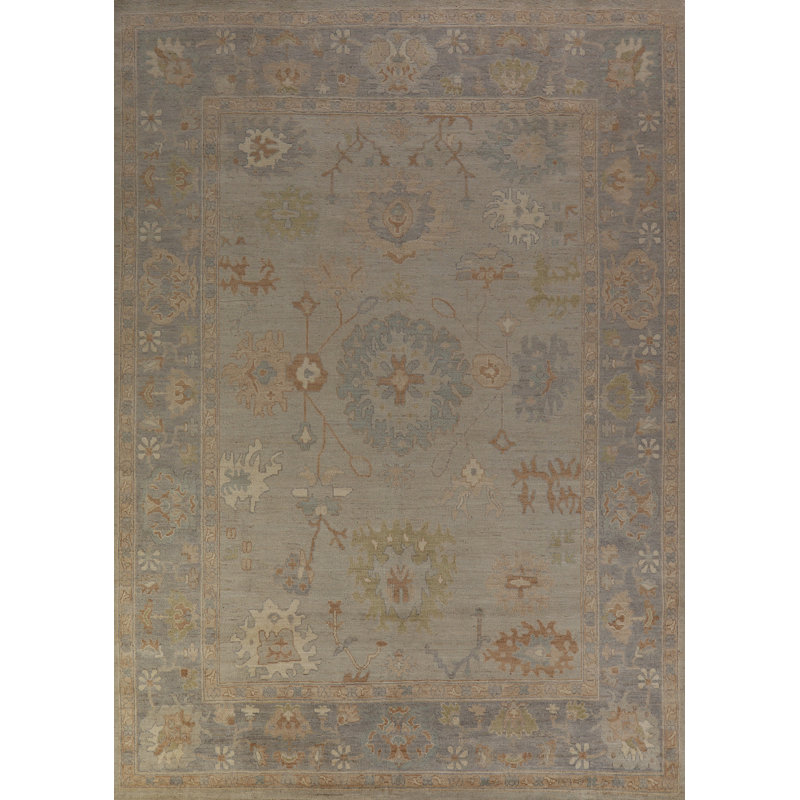 Vegetable Dye Wool Oushak Oriental Area Rug 9x12