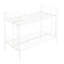 Lit superposé en métal blanc - choix de chambre à coucher moderne, configuration simple de lit simple peu encombrant, structure en acier promettant durabilité et stabilité, zone silencieuse, capacité de charge élevée, escalier sécuritaire-215427041