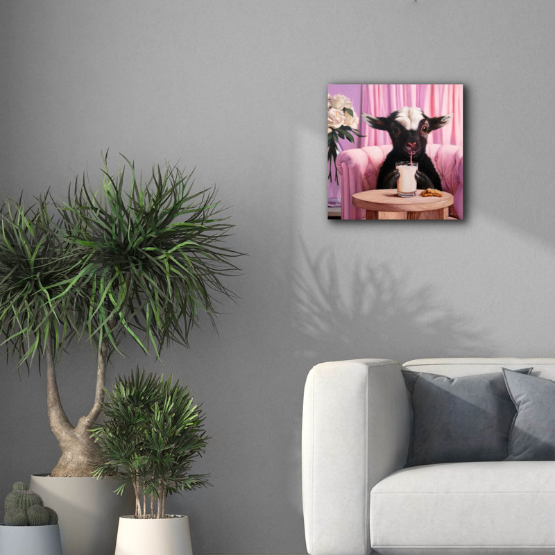  «Snack Time» par Lucia Heffernan, art mural sur toile, 18 po x 18 po