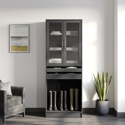 Robin 30"" Wardrobe closet with 2 drawers and 2 Door Cabinet Closet System -  Scott Living, SL30CRB-3