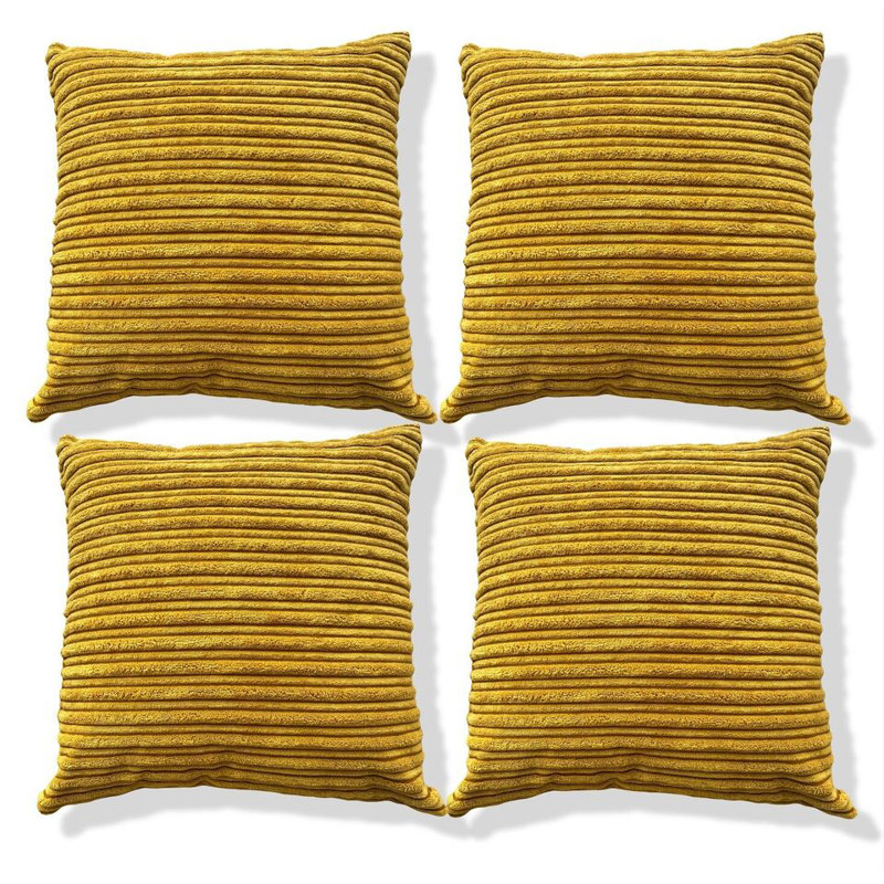 Beneta Square Cushion, Mustard