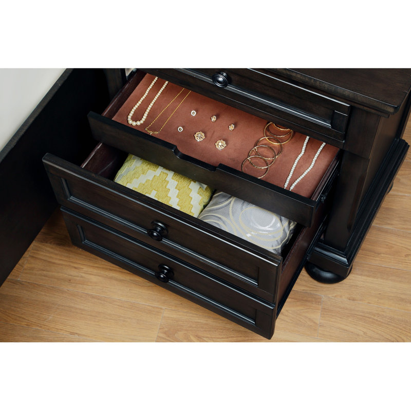 Dianna 28'' W Plywood / Laminate Board Nightstand, Brown Mix