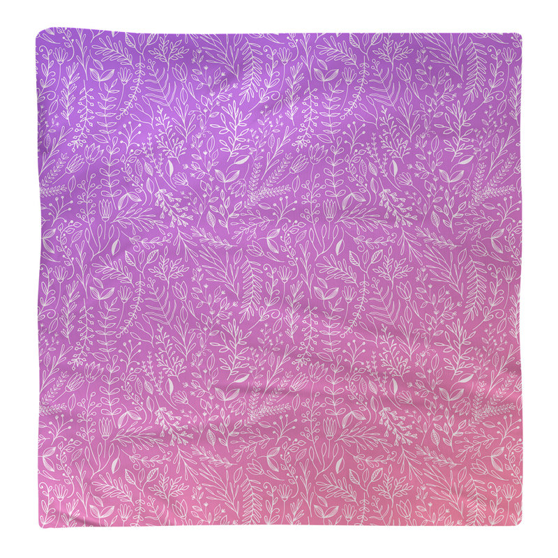 Serviette en coton Ditsy, H 0,1 po x l 10 po x P 10 po, Mauve / Rose, Sergé de coton