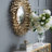 Iron Frame Vertical Round Decorative Mirror