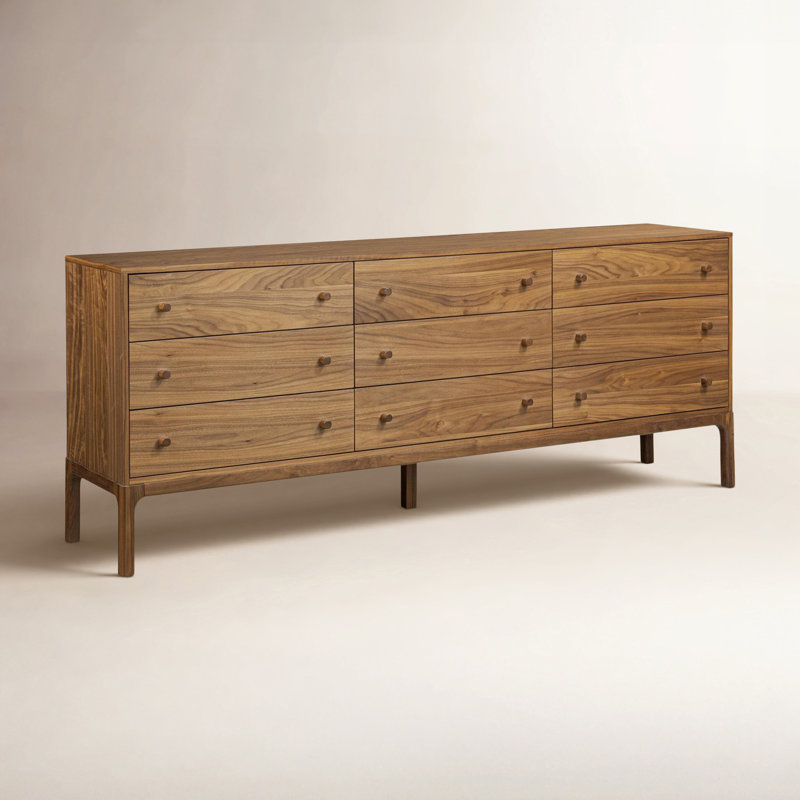 Arturo 9 Drawer Dresser-Natural Walnut