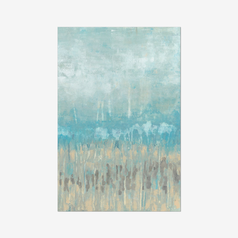 Coastline Abstraction II by Jennifer Goldberger - Painting, 91cm H x 61cm W, Wrapped Canvas