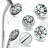 Shower With 26" Stainless Steel Slide Bar And Dual 7-Mode Head Drill- 7 Spray Patterns, Spa System,