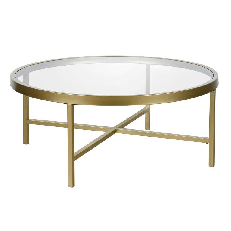 Cross Legs Coffee Table, Gold