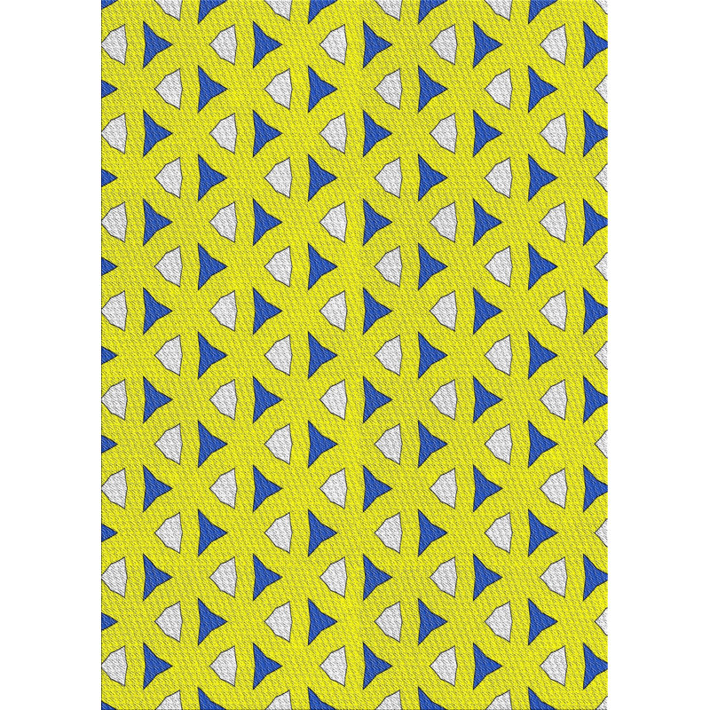 Tapis jaune en laine touffeté à la main Cloquet