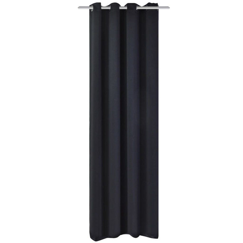 Bacall Blackout Curtain Single Panel, Black