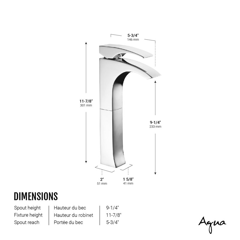 Robinet pour salle de bain Modern, Chrome