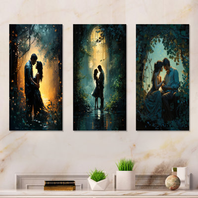 Couple de tendresse au crépuscule