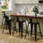 Saddle Seat Counter & Bar Stool With Metal Frame(Set Of 4)-520410309-535021891