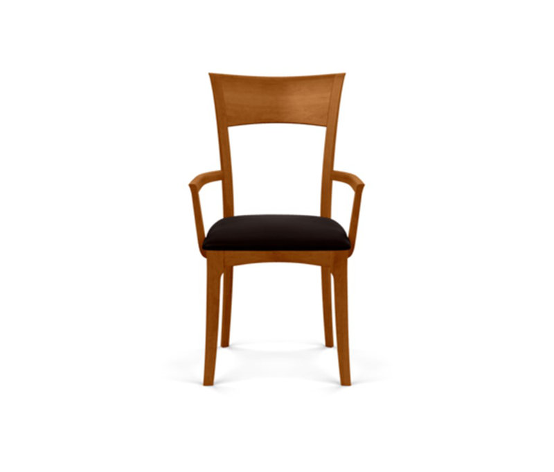 Ingrid 19.25'' H Upholstered Cherry Armchair, Autumn Cherry, Ebony