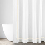 Fino Linen Solid Color Single Shower Curtain