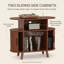 Support pour tourne-disque 35 po Mid-Century