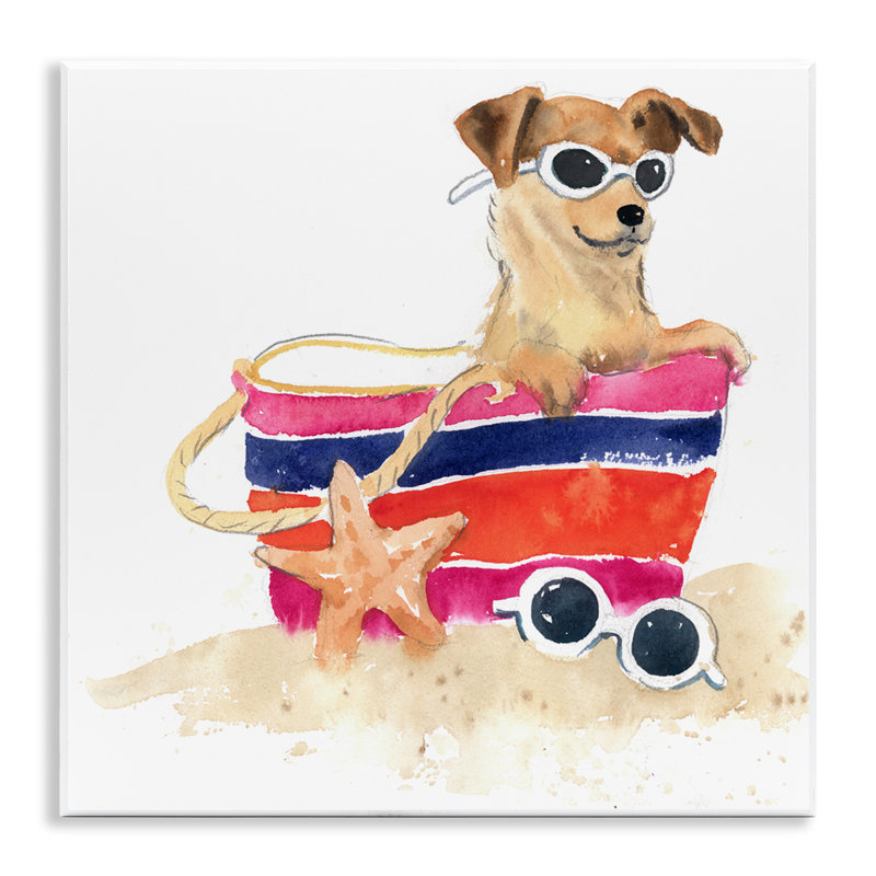 «Sandy Dog in Beach Bag» par Geoff Allen