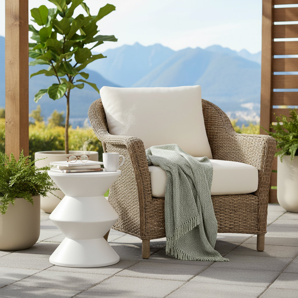 Isiah 14" End Table, White