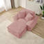 Chaise longue en velours côtelé avec repose-pieds Compression, sans assemblage-254459075