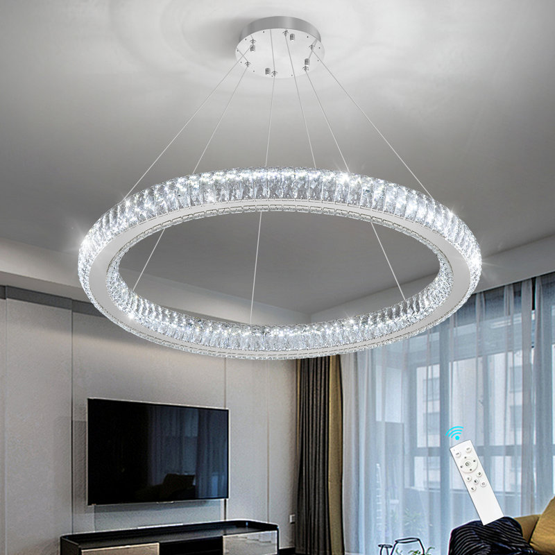 Lustre moderne moderne à DEL, Argent argent