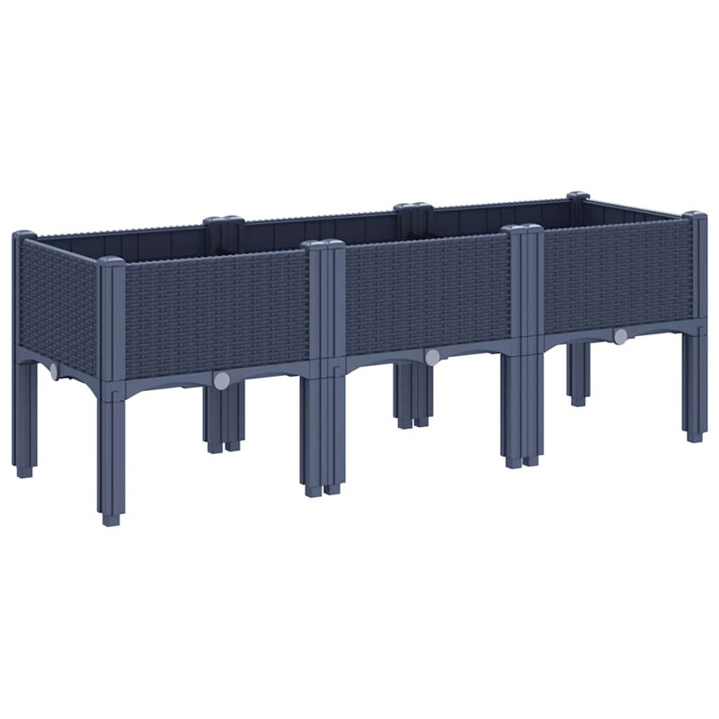 Aizzaddin Planter Box, Blue Grey