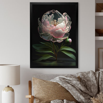 " Pink Green Peonies Petals "
