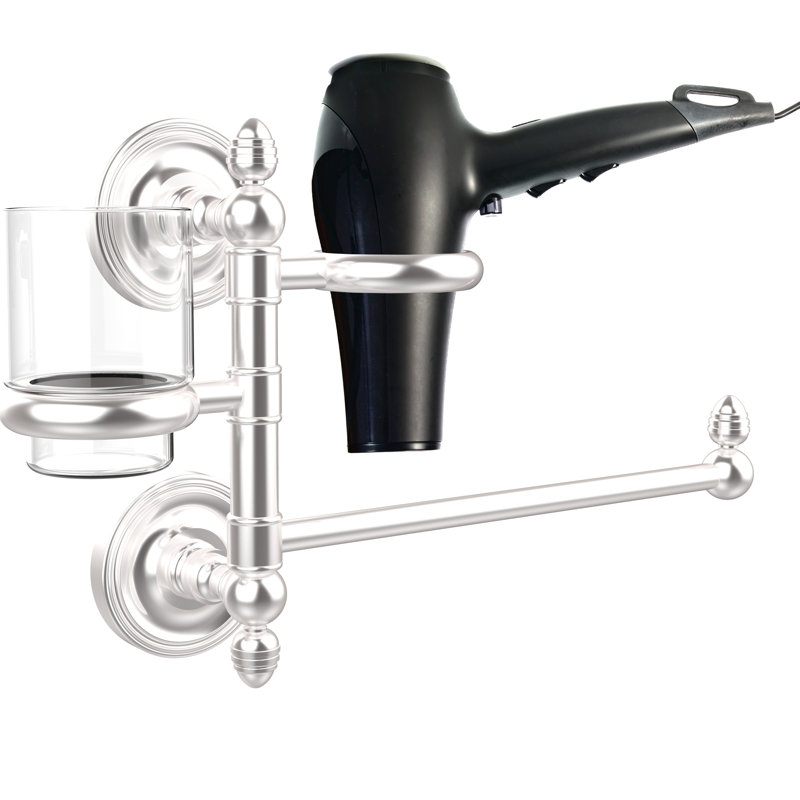 Support à coiffure/gobelet Alcott, Chrome satiné