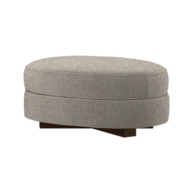Repose-pieds ovale standard de 48 po de large Egg, Espresso, Hanover Twilight (tissu performance) 1354-94