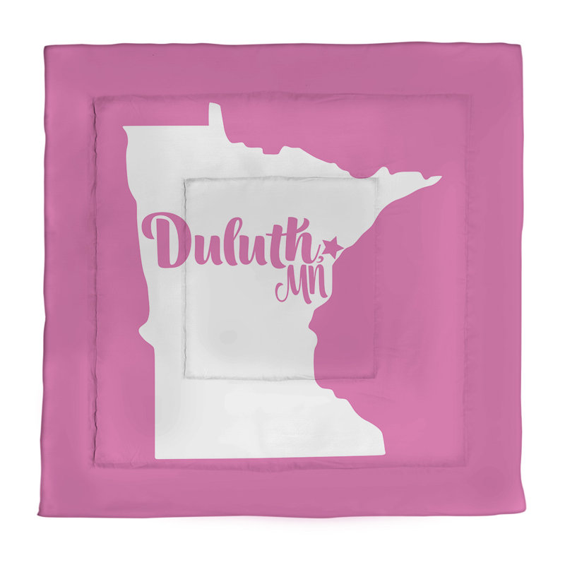 Duluth Modern & Contemporary Polyester Percale Comforter, Queen Comforter, Pink